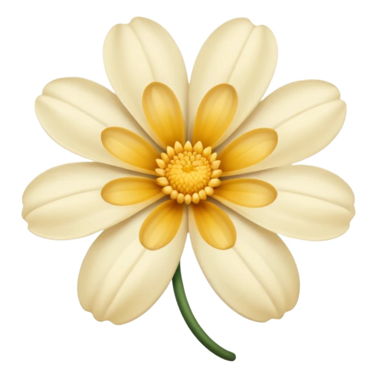 Creamy color flower aesthetic  sticker