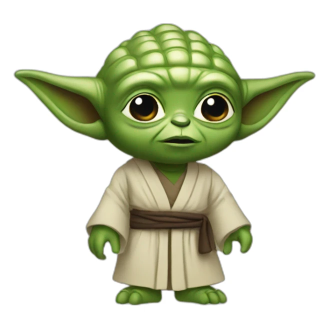 Yoda black sticker
