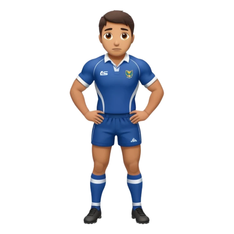 Disfraz de jugadora de rugby de cuerpo entero sticker
