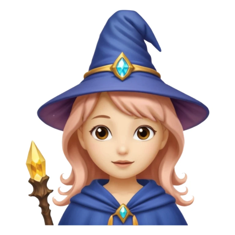 A fairy girl with a wizard hat sticker