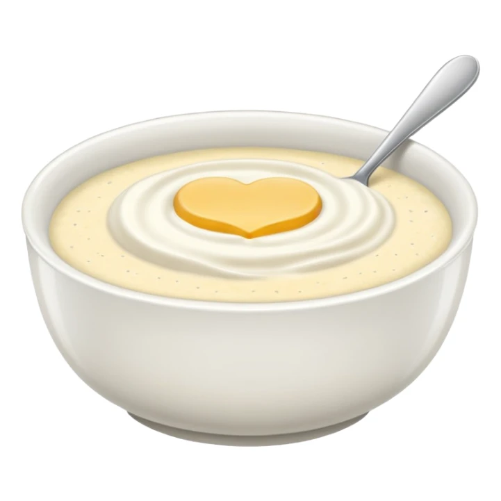 a bowl of grits, matte, no spoon, simple, clear sticker