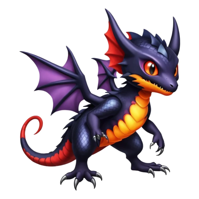 Shiny Epic Badass Evil Noibat-Salandit-Litten-Hybrid sticker