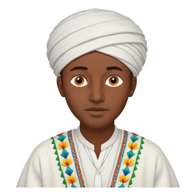Ethiopian man in traditional clothing sticker