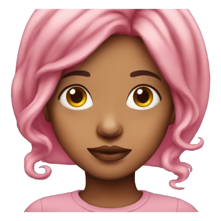 Pink hair girl with nose piercings  sticker