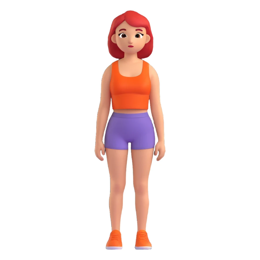 red orange crop top sticker
