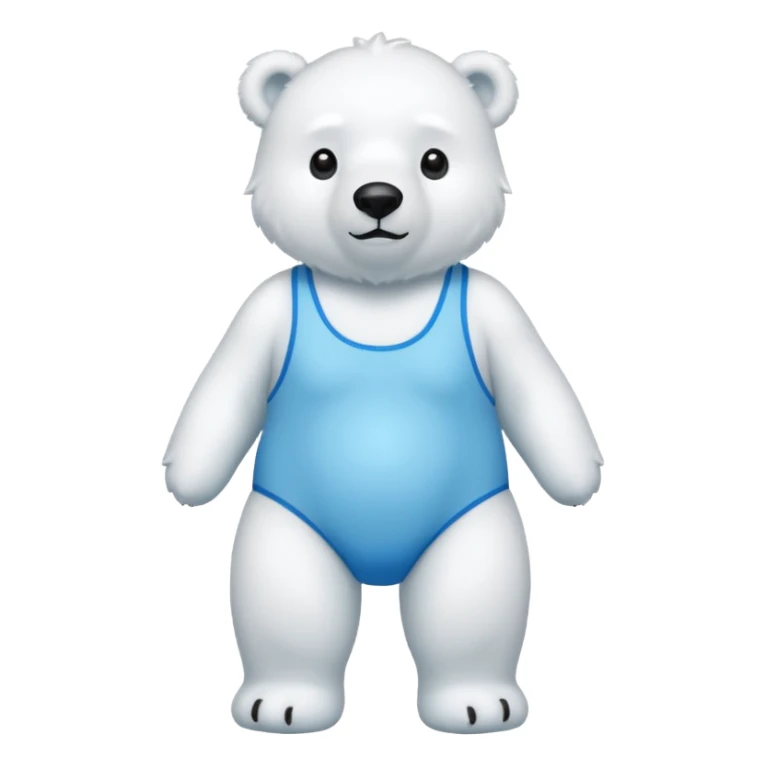 Polar bear in a swim suit sticker