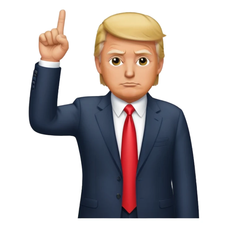 Trump putting the middle finger up  sticker