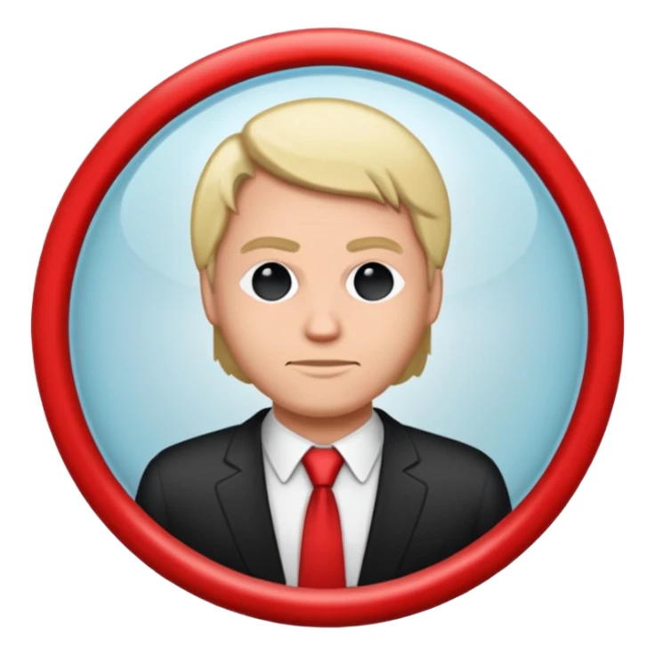 emoji Frontière avec une bulle marqué Ban en rapport avec un serveur gta rp sticker