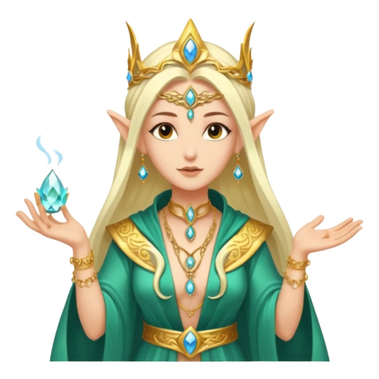 Hyper realistic celestial elf mage queen sticker