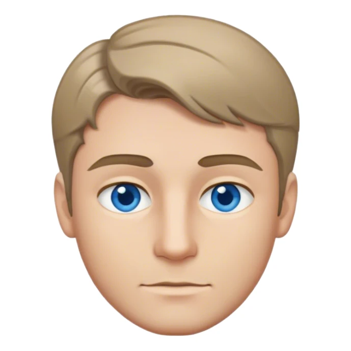 Mann dunkelblond dünnes haar ohne scheitel blaugraue augen sticker