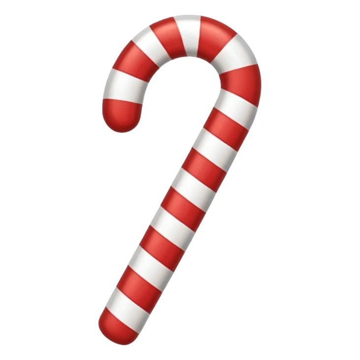 un baston de caramelo de navidad rojo con blanco sticker