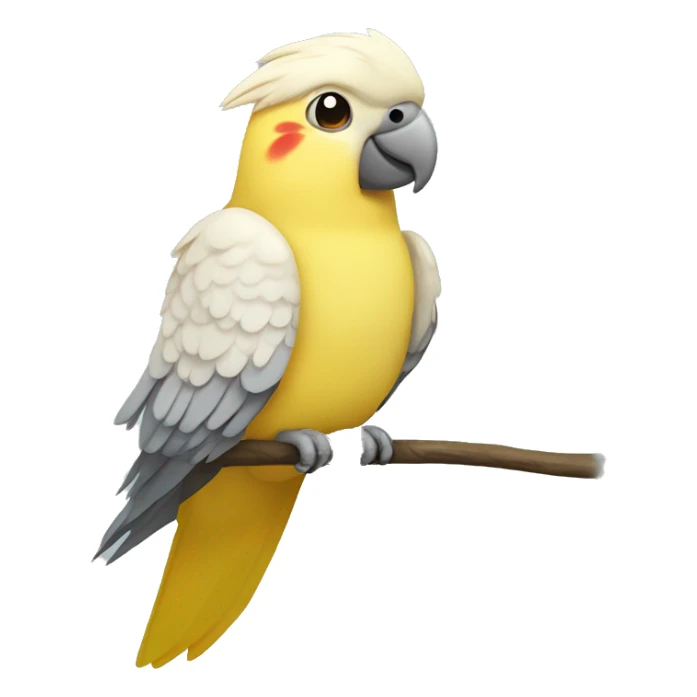 Lutino cockatiel parrot sticker