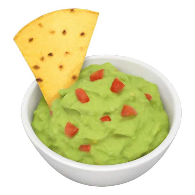 Bowl of guacamole and tortilla chips sticker