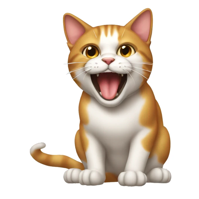 Gato enojado sacando la lengua sticker