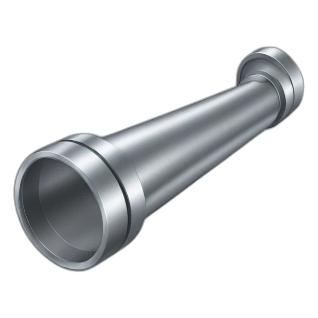 Metal Cylindrical metal measuring device with a flared top that is smaller than the flared bottom  sticker