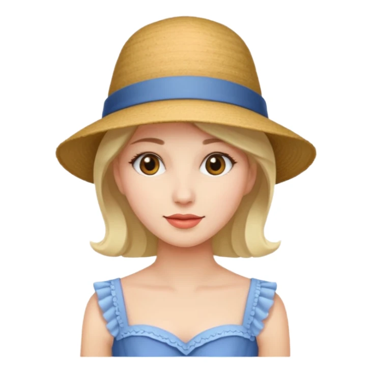 woman wit hat and dress sticker