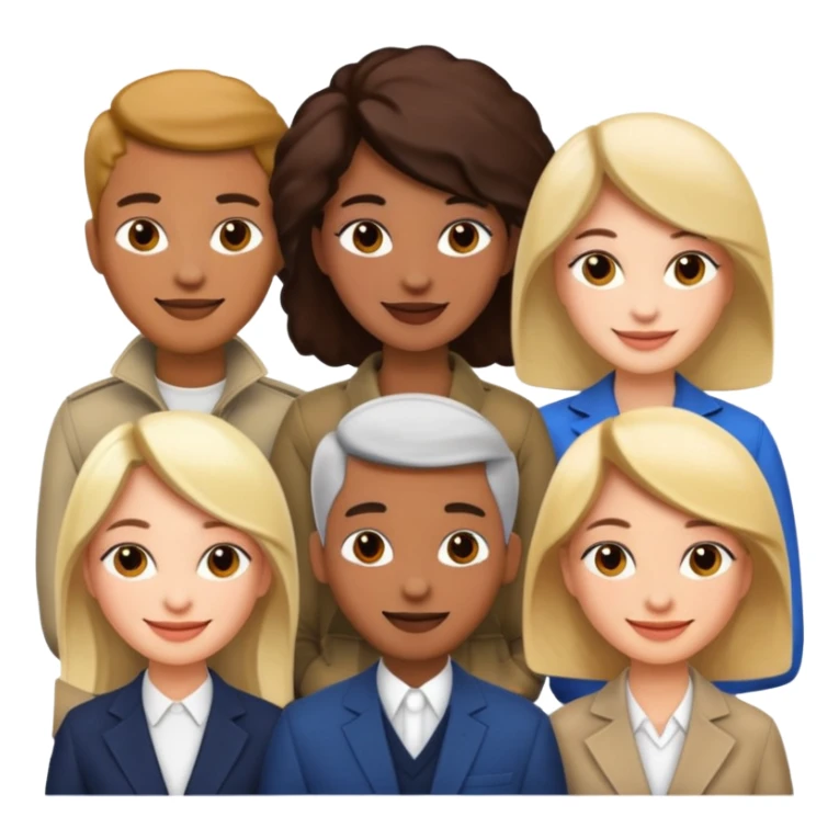 A group of 8 designers and one manager sticker