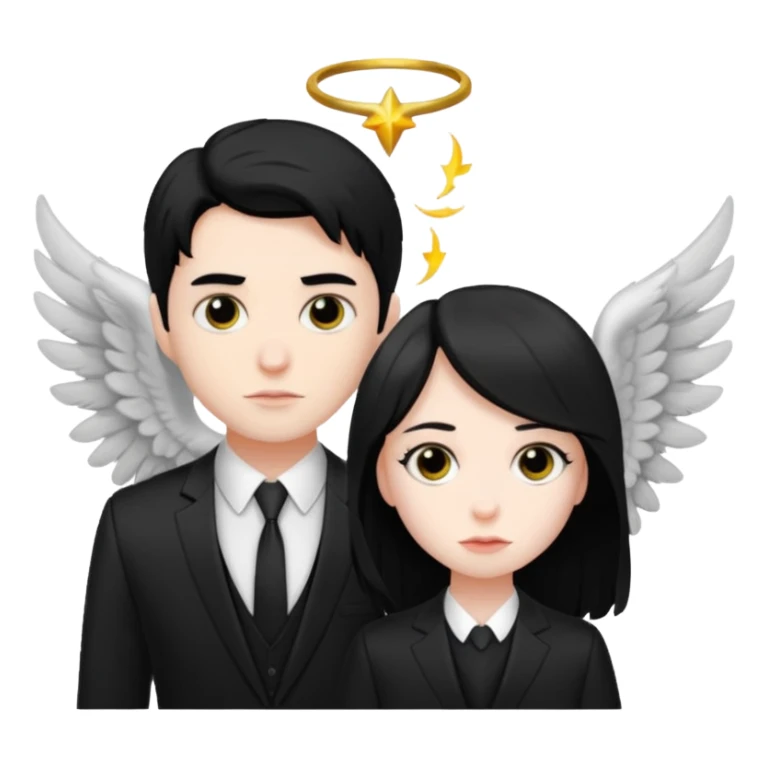 Me as a fallen angel and my soulmate Toby  sticker
