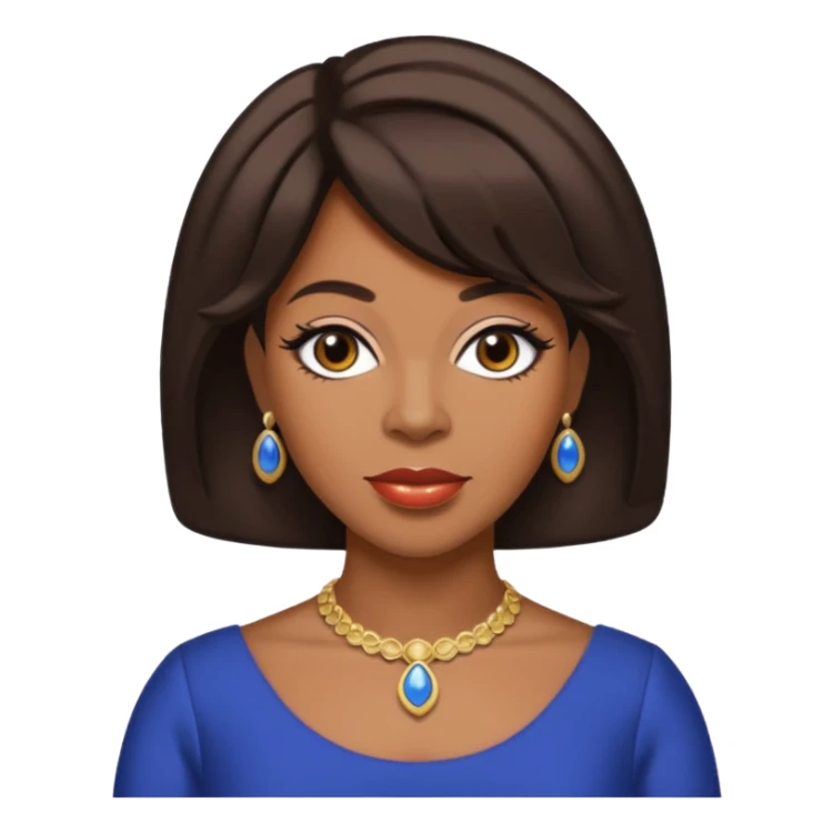 Cindy Birdsong from The Supremes with dark brown hair sticker