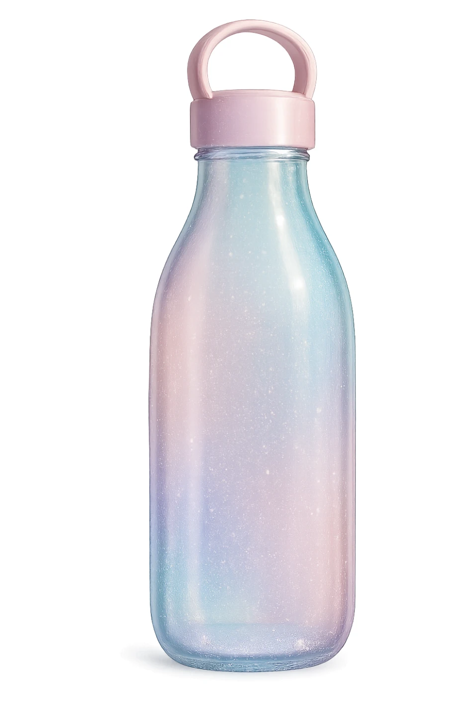 sparkly pastel glass water bottle sticker