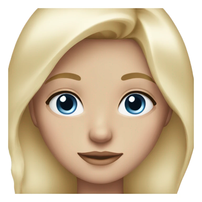 Blonde Girl With Blue Eyes, long eyelashes and light pink outfit sticker