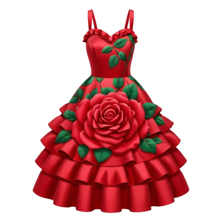 red rose dress no body sticker