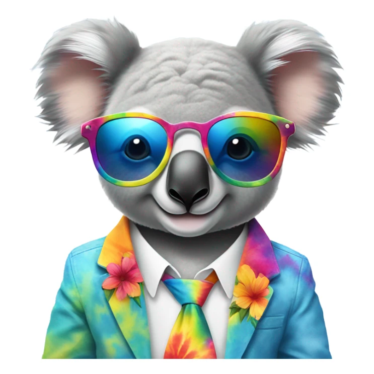 Hippie koala sticker