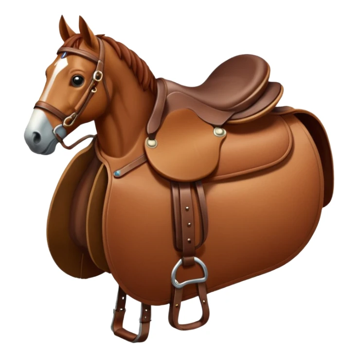 caballo con toda la montura sticker