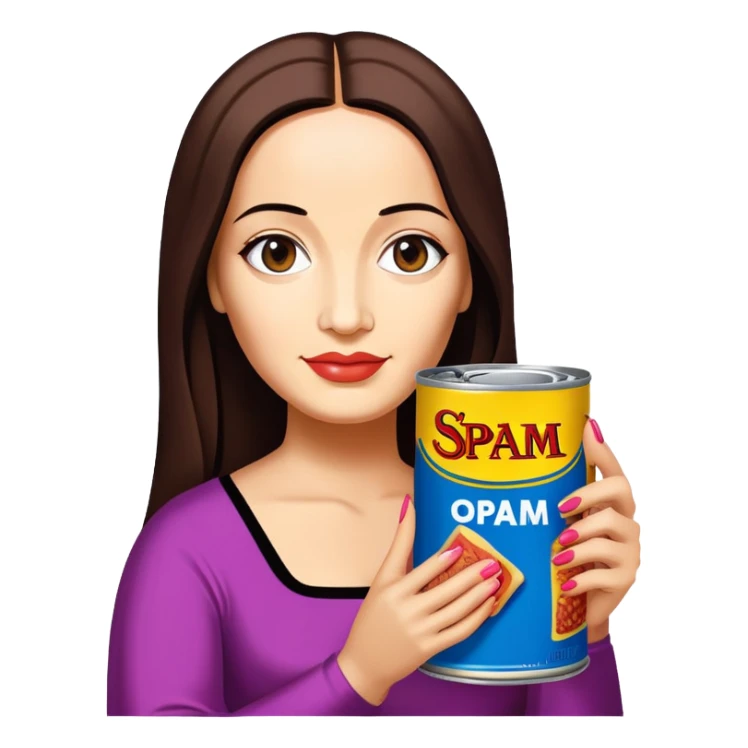 pop art warhol style monalisa holding can of spam  sticker