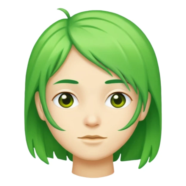 Lime guy and green hair  sticker