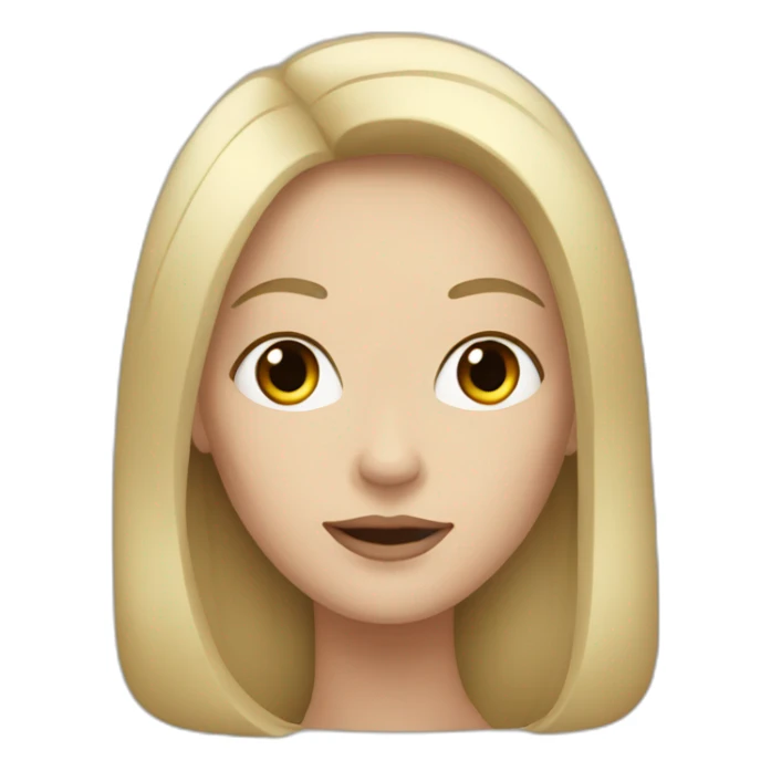 White woman with black and blond hair sticker