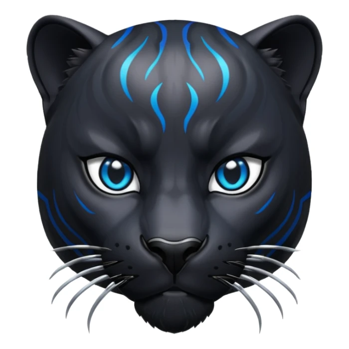 Black panther with ocean blue eyes sticker