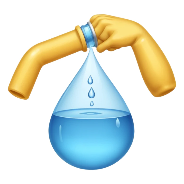 Drop of water shaped like a single flexed bicep sticker