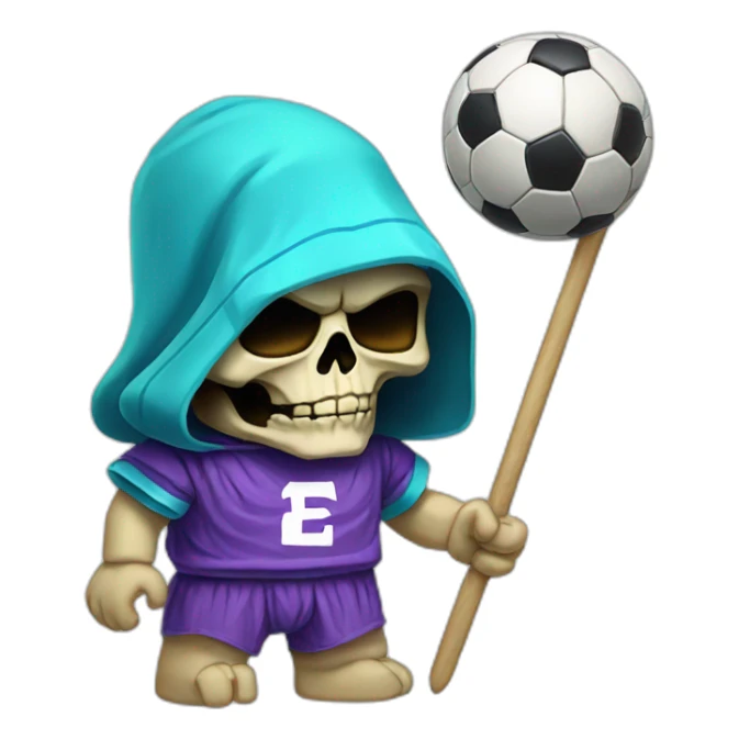 skeletor with argentinian soccer t-shirt sticker