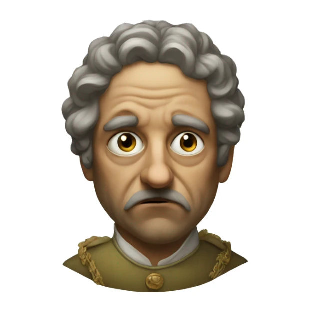 tartaglia portrait with mask disgust sticker