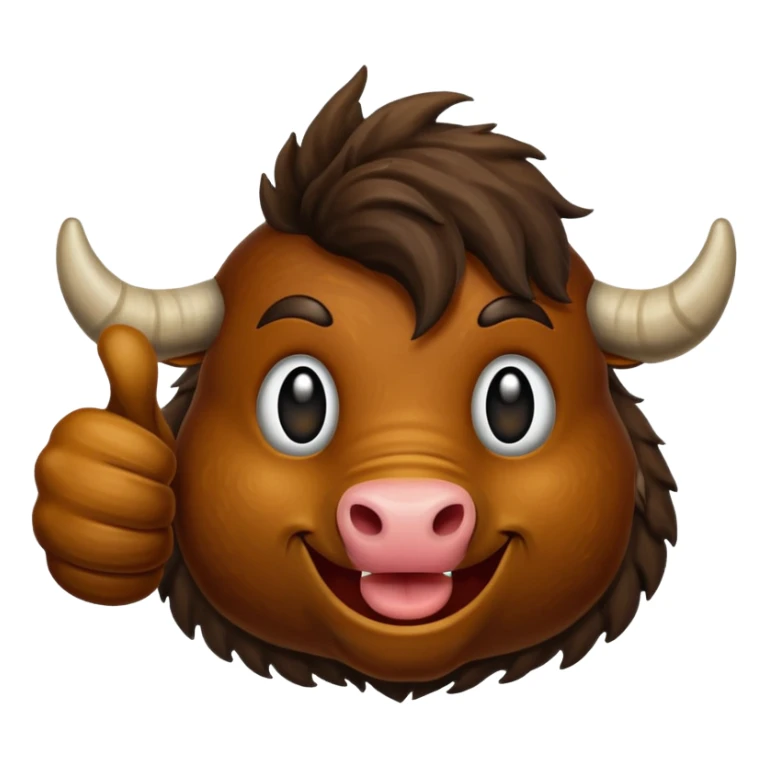 Emoji like (thumbs up) bull's hoof emoji sticker