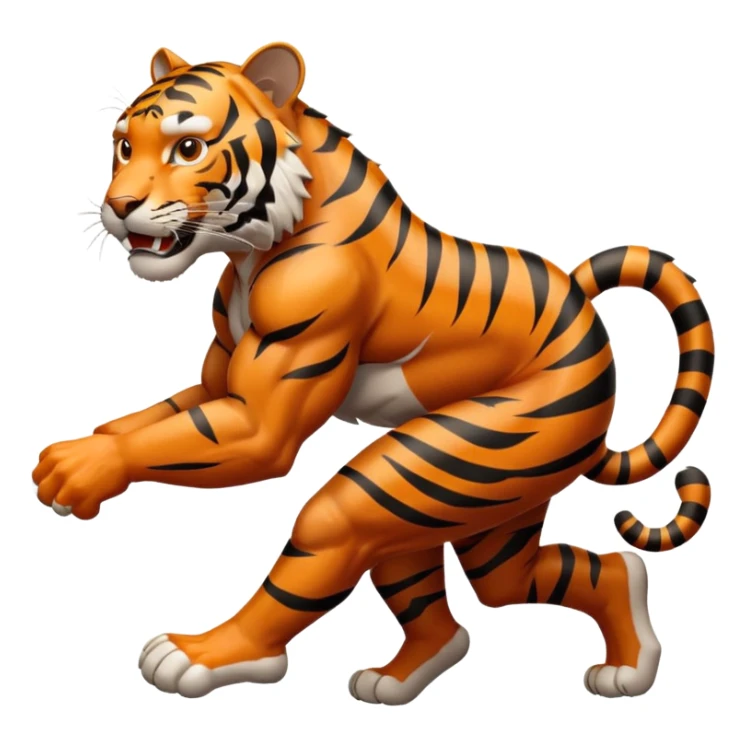 High resolution of a runnig tigar sticker