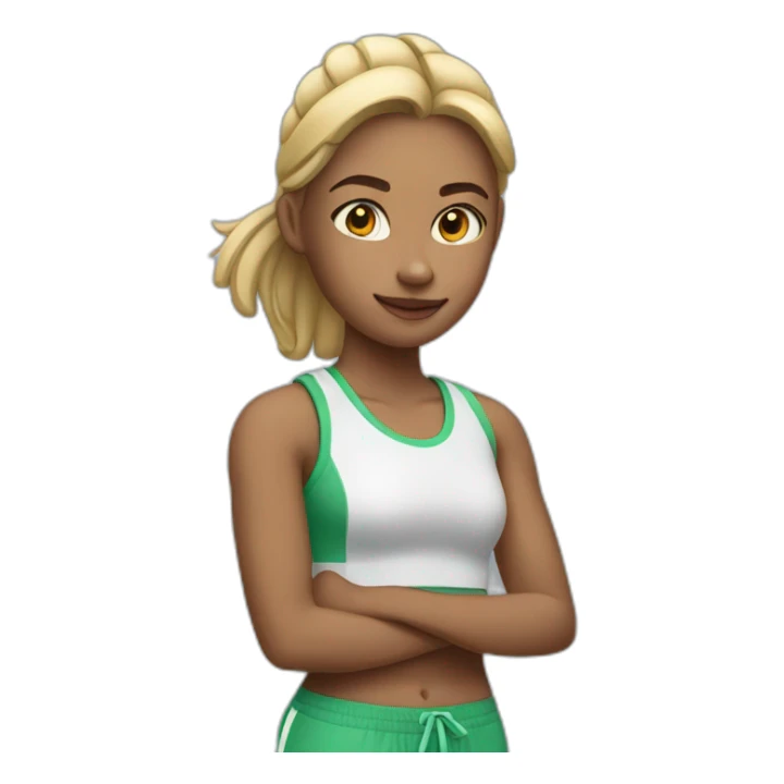 sporty teenage girl sticker