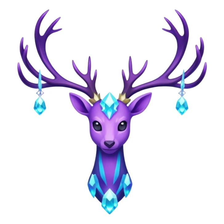 Pokemon legendary purple and cian crystal xerneas sticker