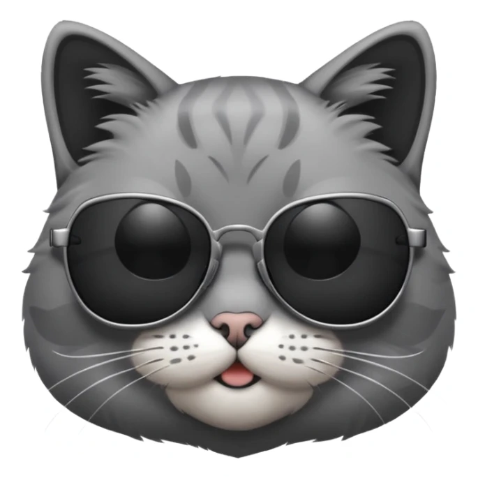 Cat with sunglasses sticker