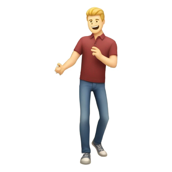 White male bowling with the earth sticker