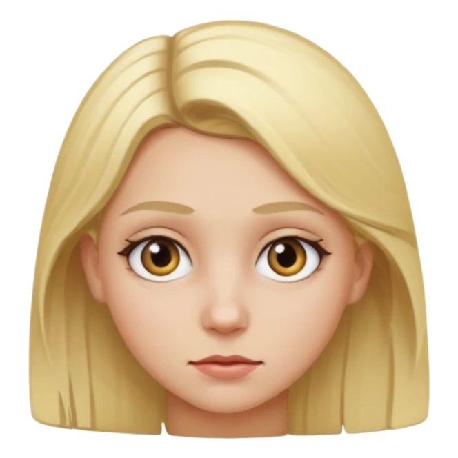 Girl crooked eye blond  sticker