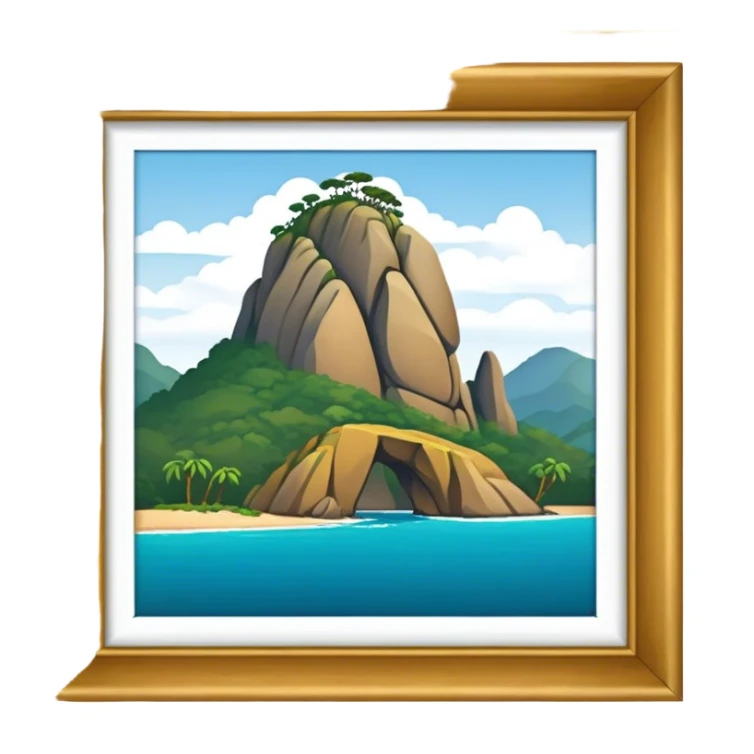 Cinematic Realistic Guatapé Rock Emoji sticker