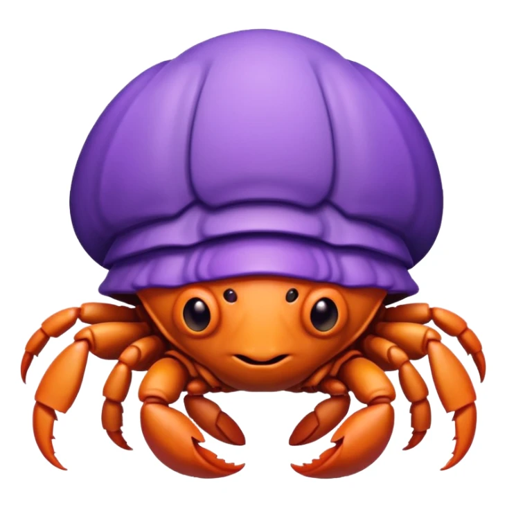 cute hermit crab, Coenobita lila sticker