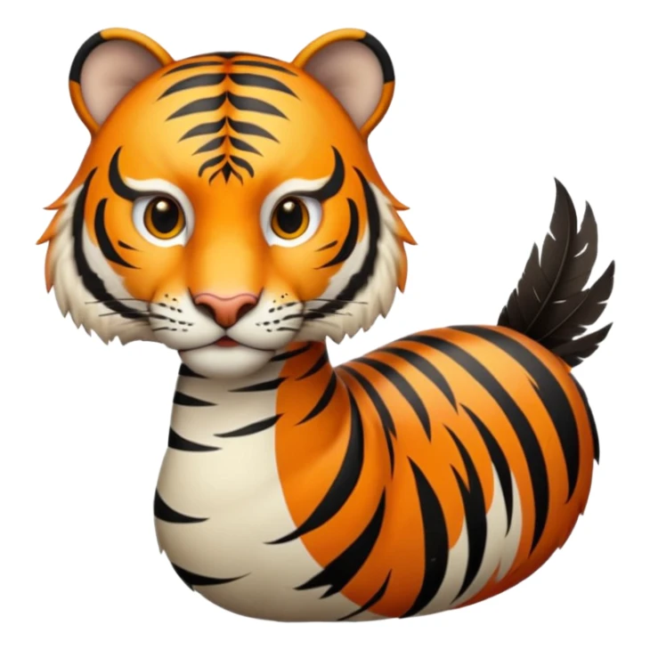 A fusion of a tiger and a goose sticker