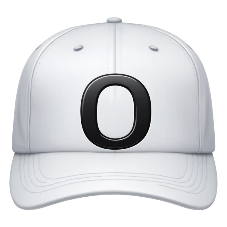 turned white cap with black number “0” on it sticker
