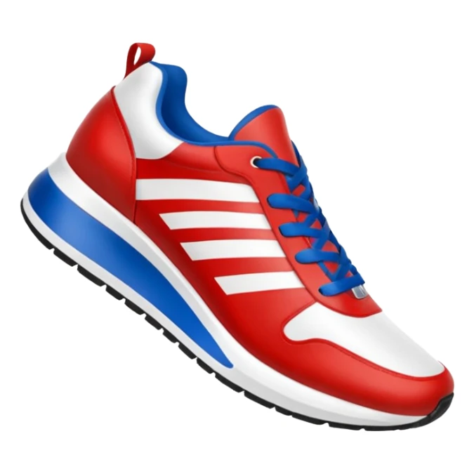 fast shoes, red and white. Sonic hedgehog sneakers sticker