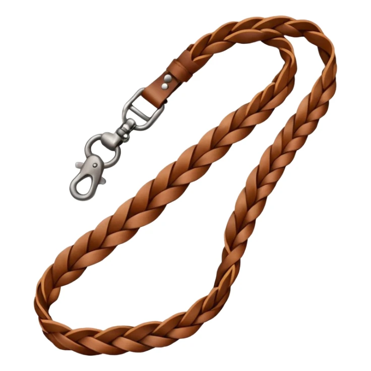 A simple sling made of braided leather straps.













 sticker