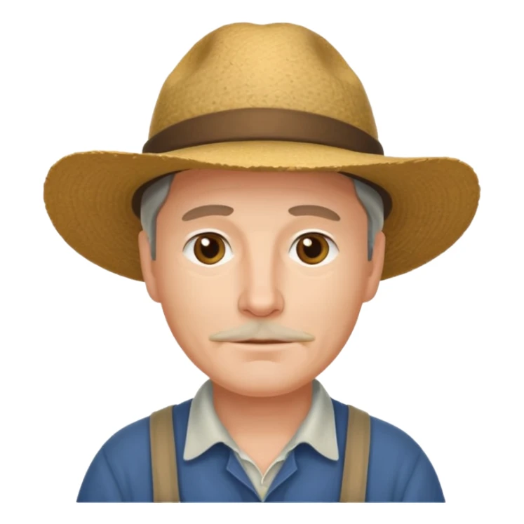 Puritan farmer male middle age sticker