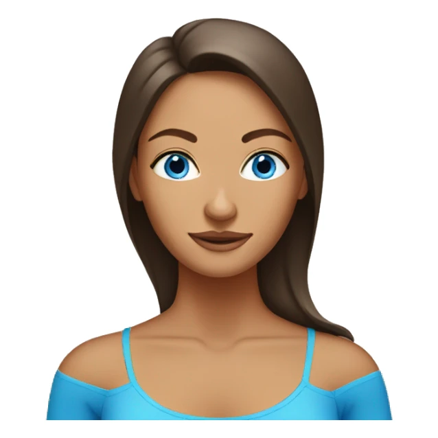 Brunette tanned woman with blue eyes doing yoga sticker